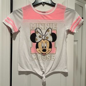 Disney Girls Minnie Mouse Top - color: white - size:M(10/12)